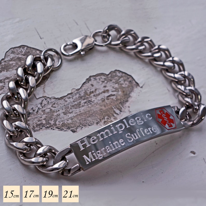 Emergency Bracelet Medical ID Bracelet Men/'s Medical Alert Bracelet