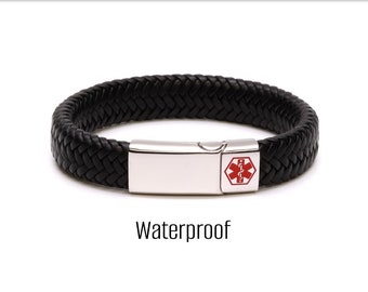 Medical Alert Bracelet - WATERPROOF - Medical ID Bracelet