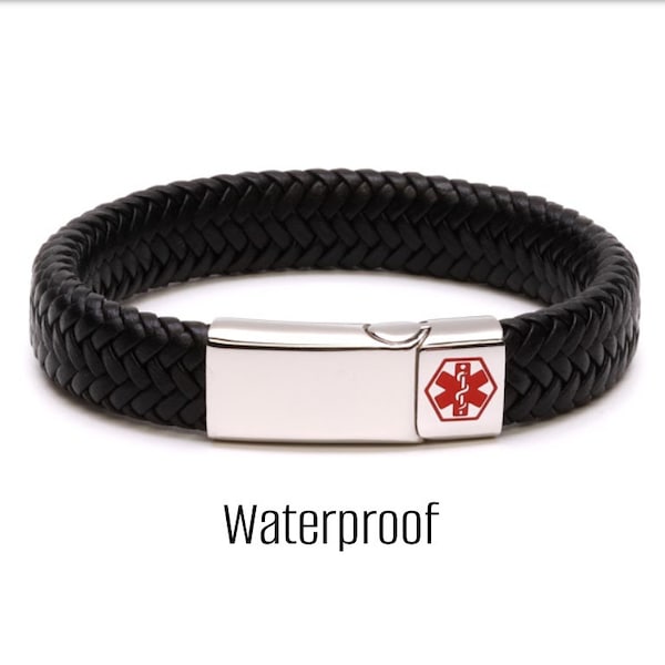 Medical Alert Bracelet - WATERPROOF - Medical ID Bracelet