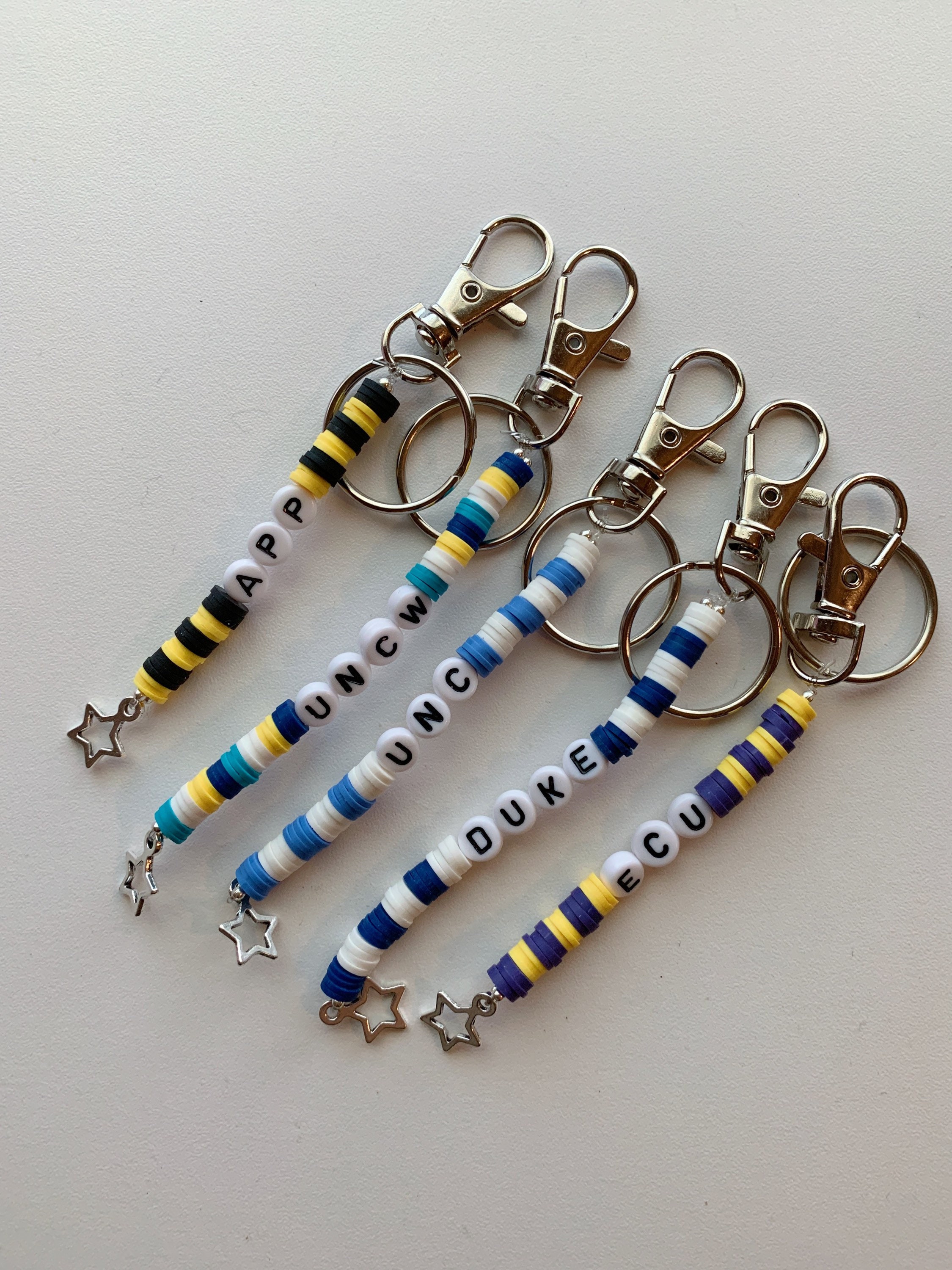 College KeychainsDuke Keychain UNCW KeychainECU Keychain Etsy