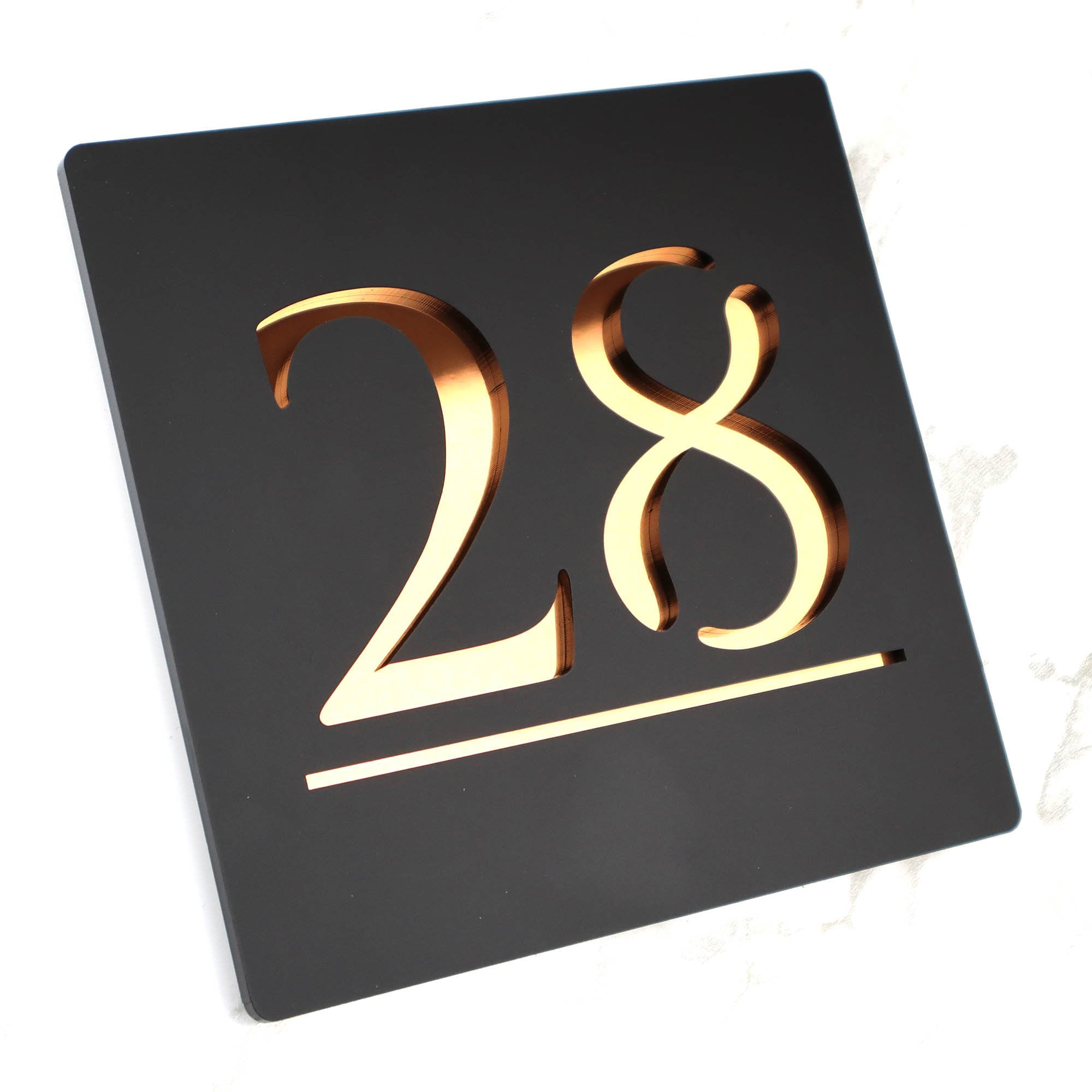 K Smart Sign | Bellissima S1 | Laser Cut Matt White & Black