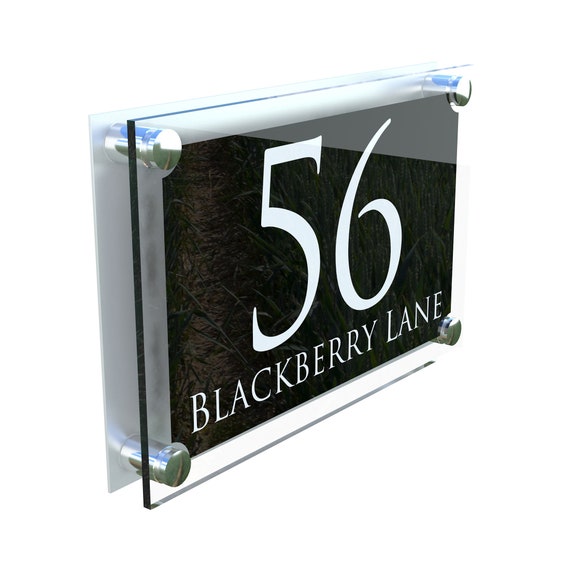 Acrylic & Aluminium House Signs Door Number PARA428WBSC Etsy