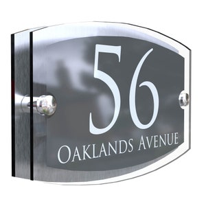 Dark Grey Wall Sign Acrylic & Aluminium House signs Door Number (ESTA5-28WA-S-C)