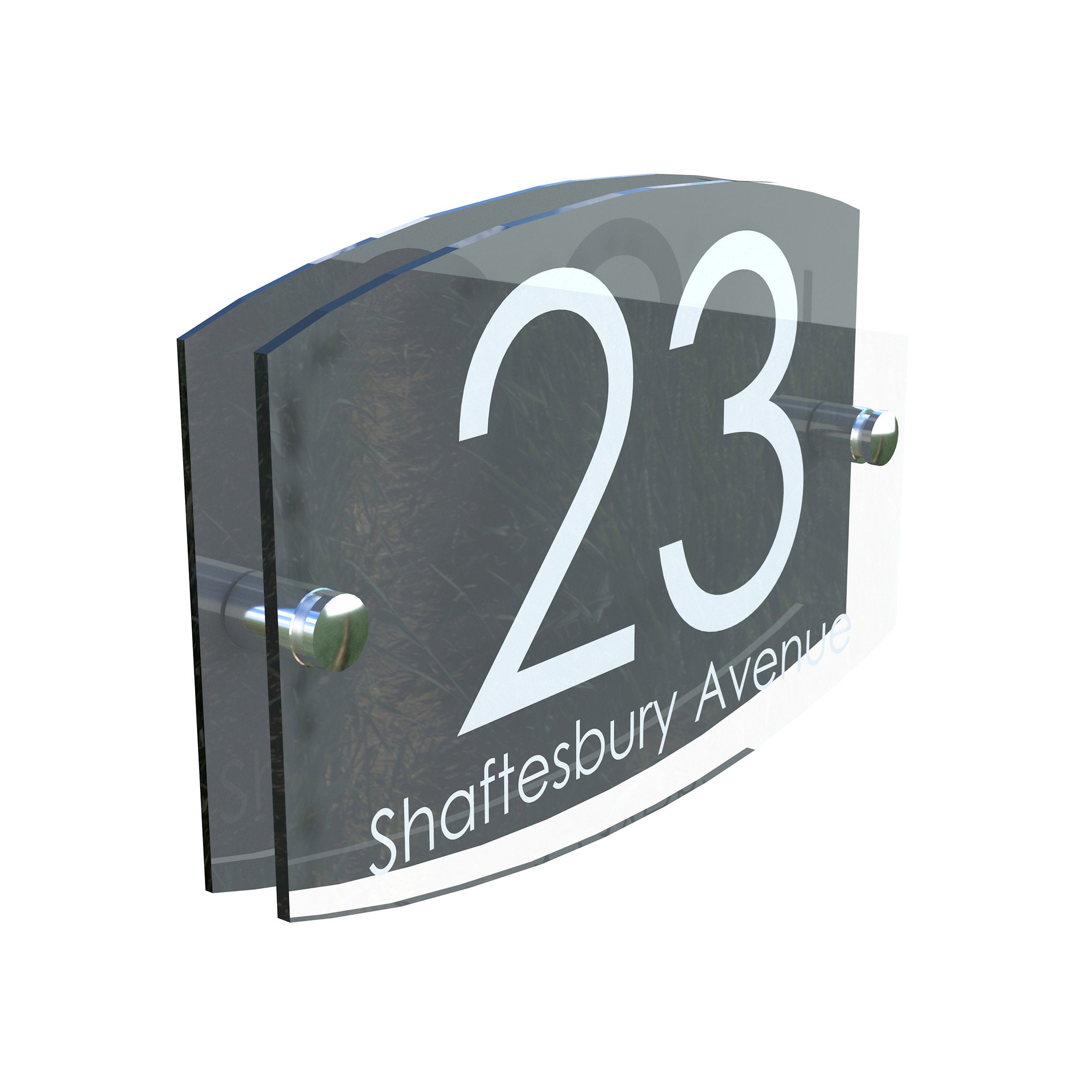 HOUSE SIGN PLAQUE personalised door number acrylic modern gate contemporary wall HOUSE SIGN PLAQUE personalised door number acrylic modern gate contemporary wall