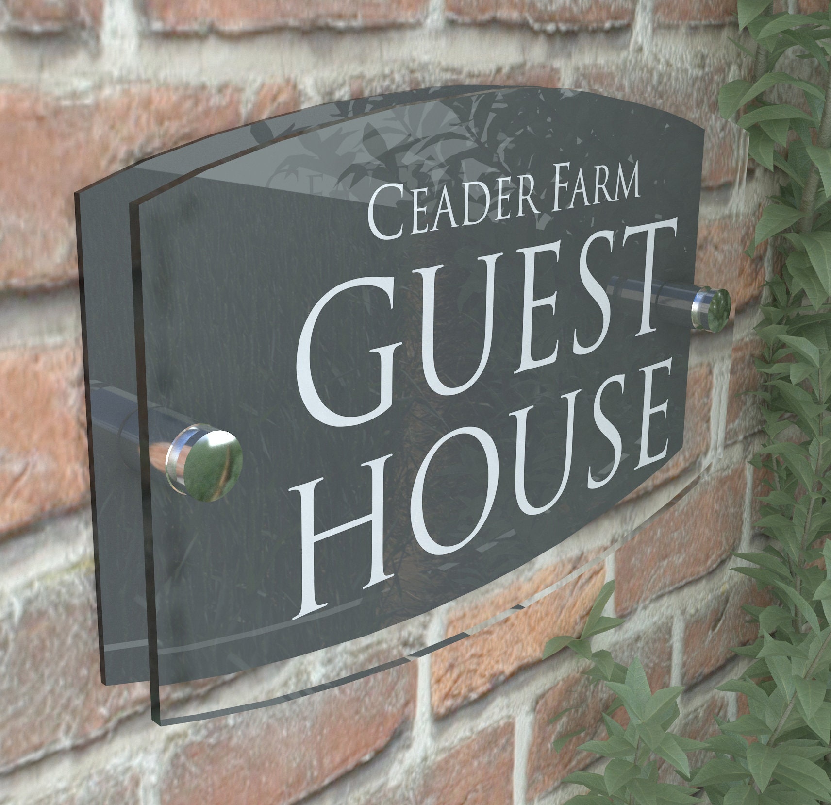 K Smart Sign Modern House Signs Plaque Door Number Street Etsy