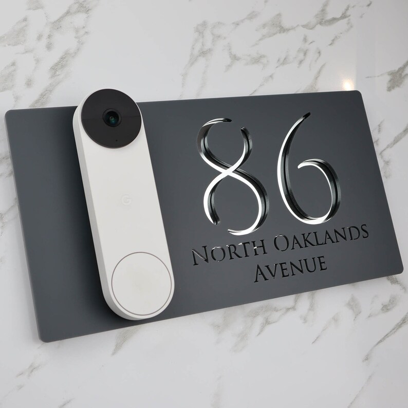 K Smart Sign | Bellissima DB | Ring Nest Video Doorbell Laser Cut Matt ...