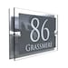 Acrylic & Aluminium House signs Door Number (PARA5-28WA-S-C) 