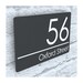 Modern Contemporary Property Number Door Sign Plaque - Anthracite Gray (Ral 7016) (EXA5-C-H1-27W-A) 