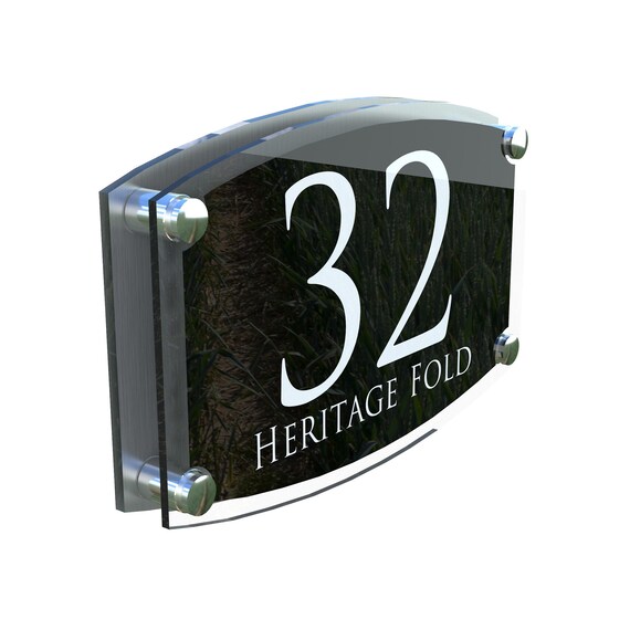 Acrylic & Aluminium House Signs Door Number ESTA428WBSC Etsy