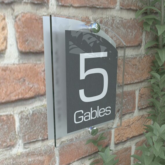 House Sign Plaque Stencil Personalizzato Con Nome Indirizzo - Foto 3