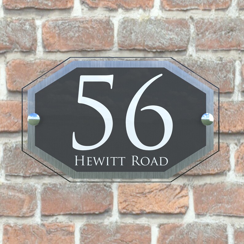 Contemporary House Sign Plaques Door Number 1 9999 Etsy UK