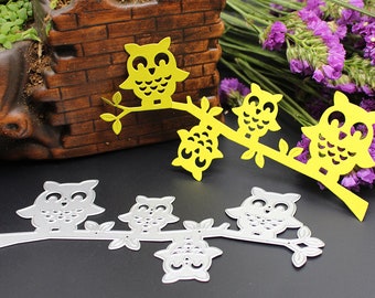 5 Owl Metal Cutting Dies Stencils DIY Scrapbooking Decorative Craft Cards