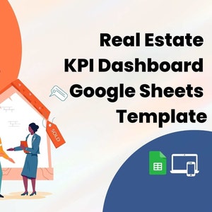 Real Estate KPI Dashboard | Google Sheets Template | Dynamic Key Performance Indicator Dashboard