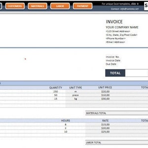 Modele De Facture Proforma Feuille De Calcul De Facture Etsy Canada