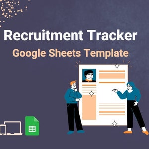Recruitment Tracker | Google Sheets Template | Recruit Track Dashboard | Online Candidate Tracker