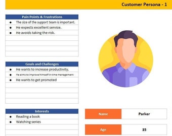 Buyer Persona Excel Template: Customer Profile Visualization