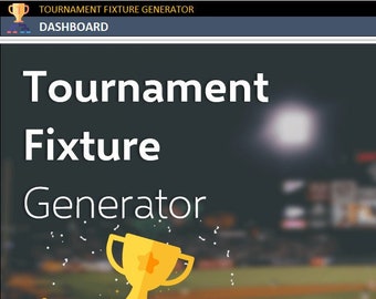 Excel Tournament Fixture Generator