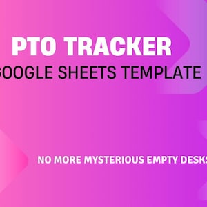 PTO Tracker Google Sheets Template | Annual Leave Tracker |  PTO calendar | Employee Leave Tracker |  Paid Time Off Google Sheets Template