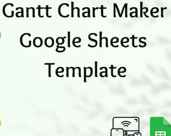 Plantilla de diagrama de Gantt para Hojas de cálculo de Google / Plan de proyecto (descarga digital)