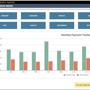 Invoice Tracker | Google Sheets Template | Invoice Spreadsheet | Keep Record of Customer Payments