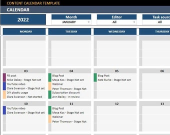 Content Calendar Template: Google Sheets Planner