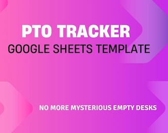 PTO Tracker Google Sheets Template | Annual Leave Tracker |  PTO calendar | Employee Leave Tracker |  Paid Time Off Google Sheets Template