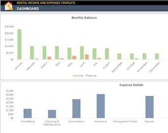 Rental Property Income and Expenses | Excel Template | Property Management Tool For Landlords