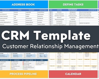 CRM Excel Template | Customer Relationship Management Database | Track Customers & Leads in Spreadsheet