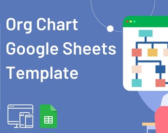 Org Chart Google Sheets Template | Organizational Chart Generator | Create Organizational Chart with your Employee Data | Hierarchy Chart