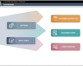 顧客データベース Excel テンプレート: ビジネスツール スプレッドシート