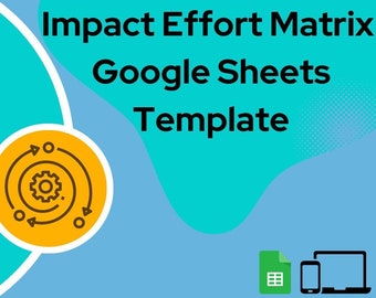 Impact Effort Matrix | Google Sheets Template | Value Complexity Matrix