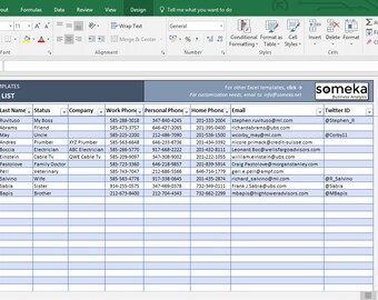 lead list excel template for small business printable etsy contact list excel template