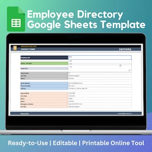 Employee Directory Google Sheets Template: Online Contact List