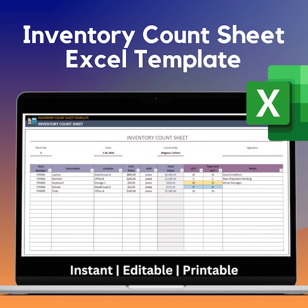 Excel Sheet Tool Etsy