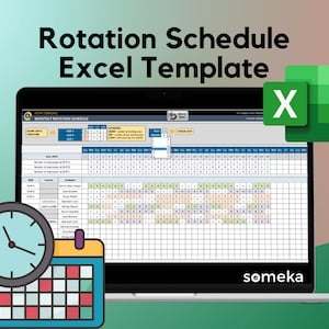 Employee Rotation Schedule Excel Template: Staff Planner Worksheet
