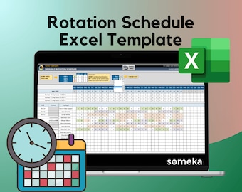 Employee Rotation Schedule Excel Template: Staff Planner Worksheet