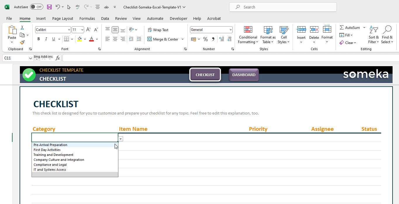 Excel Checklist Template | Create Your Smart To-do Lists | Dynamic ...