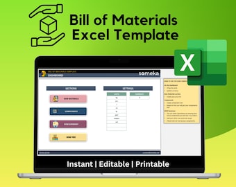 Bill of Materials Excel Template: BOM, Cost Calculator
