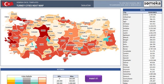 Excel Heat Map Chart Template