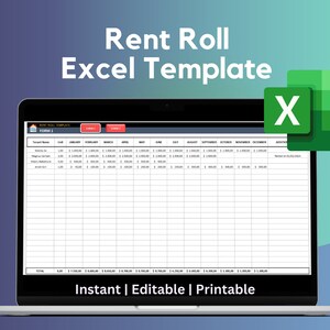 Rent Roll Template Excel Etsy Rent Roll Template Excel Etsy
