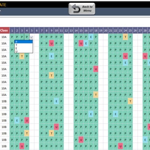 Digital Teacher and Weekly Lesson Plan Excel Template Attandance List