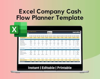 Company Cash Flow Planner: Excel Template, Recurring Transactions