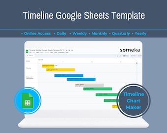 Google Sheets Timeline Template | Project Management (Digital Download)