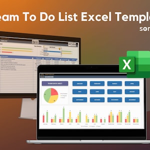 Team To Do List Template | Excel Task Tracker | Todo List Spreadsheet | Printable and Editable Todo List | Digital Planner