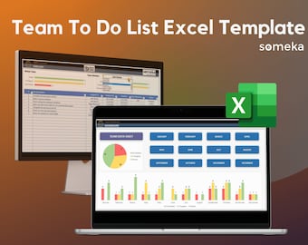 Team To Do List Excel Template: Task Tracker & Dashboard