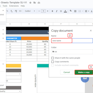 Perceptual Map Template | Google Sheets | Brand Positioning Map ...