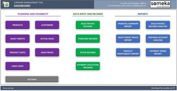 Plantilla ERP De Excel Para Empresas Comerciales Herramienta Etsy 