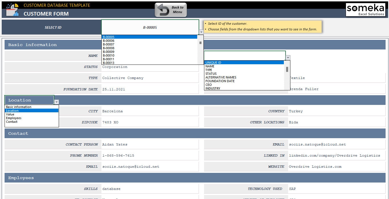 Customer Database Excel Template Customer Database Excel Template
