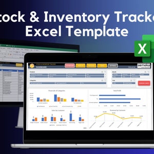 Stock & Inventory Tracker | Excel Template |  Stock Management | Inventory Management Worksheet