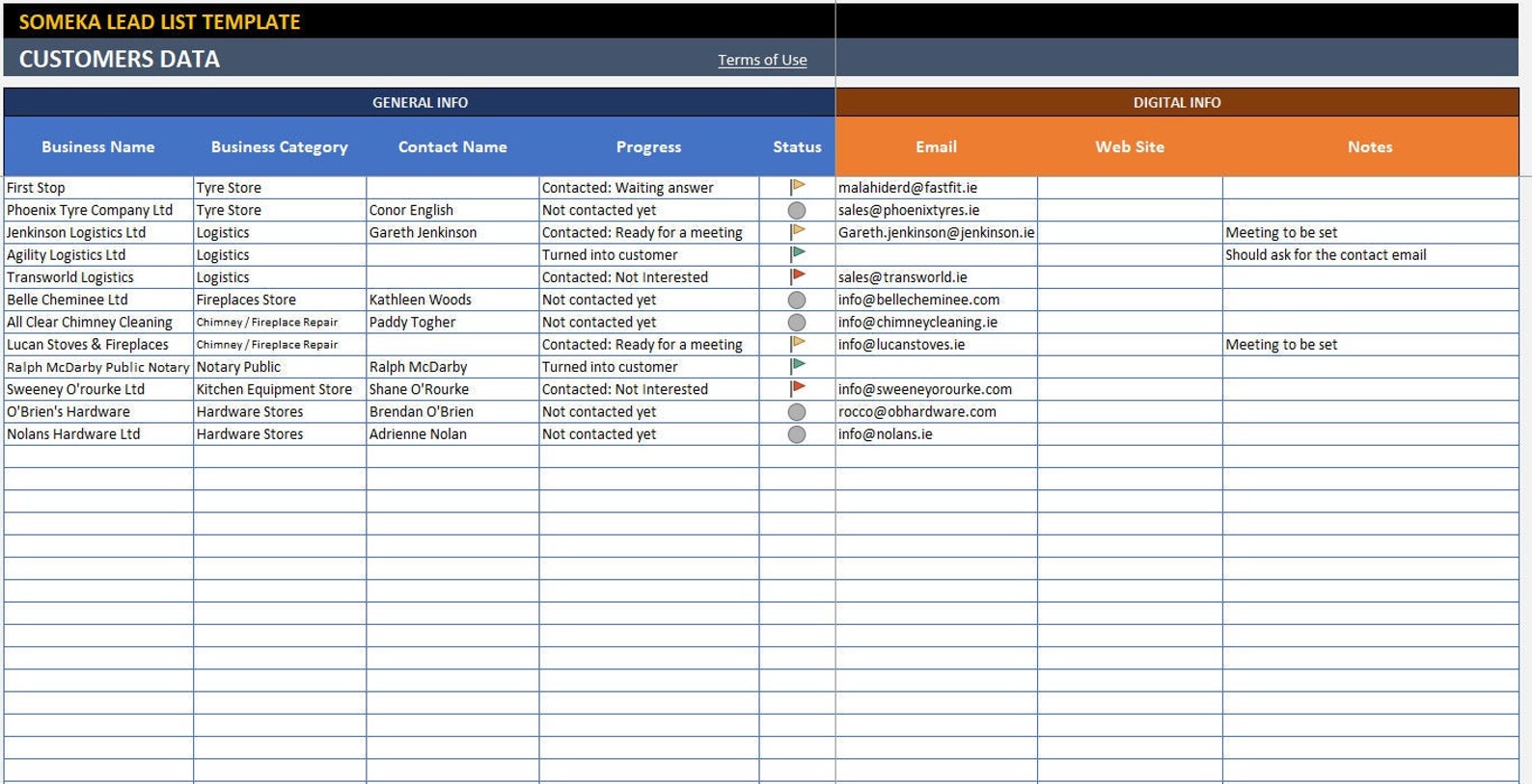 Lead tracking